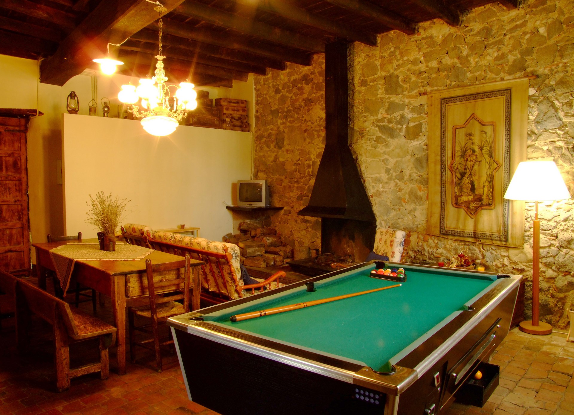 Billar de la casa rural Can Ventura de Sant Feliu de Pallerols (La Garrotxa)